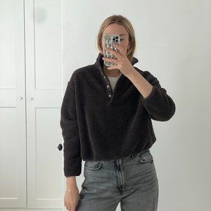 Gently used brown H&M cropped fleece | Size M